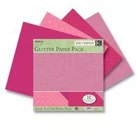 Набор бумаги 30х30 см "Глиттер", 12 листов (K&Company)
