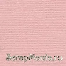 Кардсток Bazzill Basics 30,5х30,5 см однотонный с текстурой холста, цвет желто-розовый