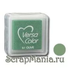 Подушечка чернильная пигментная Versacolor, размер 2,5х2,5 см, цвет оливковый