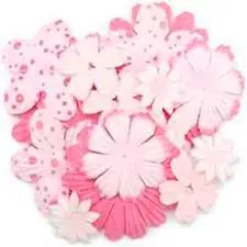 Набор цветов IG в мешочке из органзы, 25 шт, оттенки розового