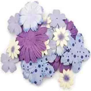 Набор цветов IG в мешочке из органзы, 25 шт, оттенки фиолетового