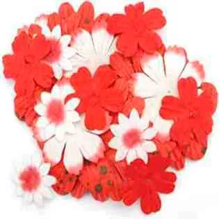 Набор цветов IG в мешочке из органзы, 25 шт, красные