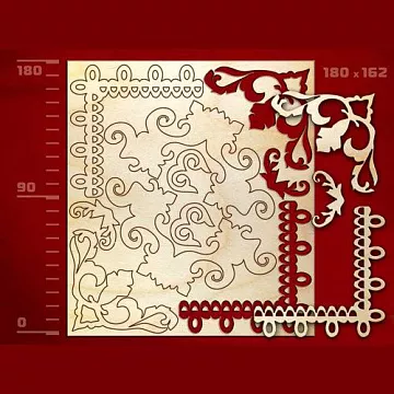 Набор украшений из дерева "Углы - 3" (Россия)