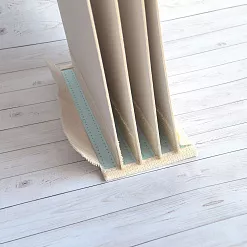 Переплет на 5 разворотов, с листами 15х15, цвет голубой, шаг 1 см