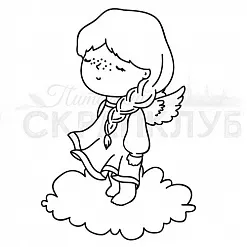 Штамп "Ангел на облаке" (Скрапклуб)