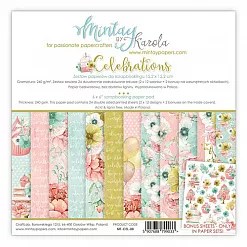 Набор бумаги 15х15 см "Celebrations", 24 листа (Mintay)