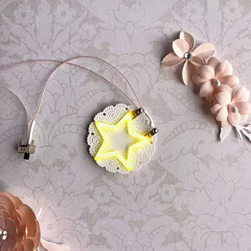 Подсветка "Звезда белая", светящаяся фигурка, сменная батарейка (ScrapIllumination)