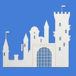 Украшение из чипборда "Замок с решеткой 2" (ПроСвет)