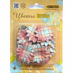 Набор бумажных цветов "Клетчатый этюд" (Craft Premier)