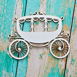 Украшение из чипборда "Карета" (ScrapКрым)