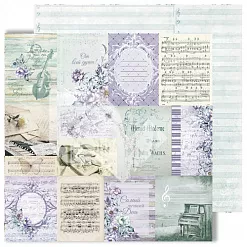 Набор бумаги 20х20 см "Flowers Symphony", 12 листов (DreamLight Studio)