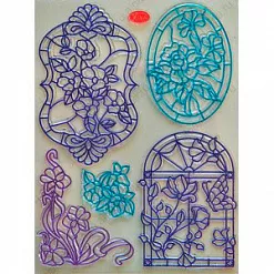 Набор штампов "Окна в цветах" (Viva Decor) Набор штампов "Окна в цветах" (Viva Decor)