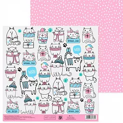 Бумага 20х20 см "Котики" (АртУзор)