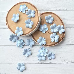 Набор бумажных цветов "Азалия. Голубой", 20 шт (Китай)