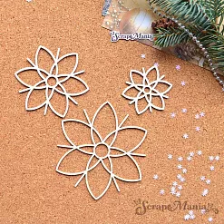 Шейкер "Фономикс. Новогодний. Снежинка 1 мини", 5х5 см (ScrapMania)