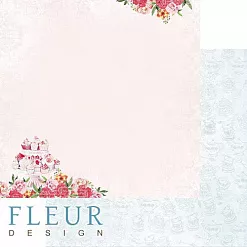 Набор бумаги 20х20 см "Зефир", 12 листов (Fleur-design)