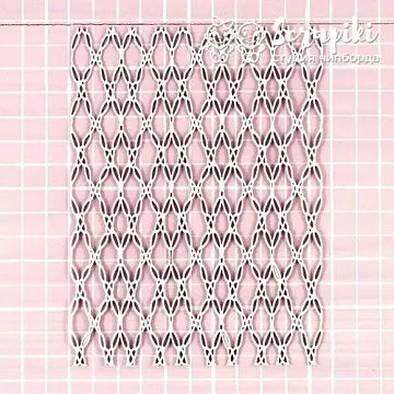 Чипборд "Фоновый. Плетение крючком", 10х14 см (Scrapiki)