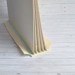 Переплет на 6 разворотов, с листами 30х20, цвет голубой, шаг 0,7 см