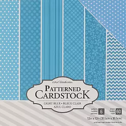 Набор текстурированного кардстока 30х30 см "Light blue", 6 листов (Core'dinations)