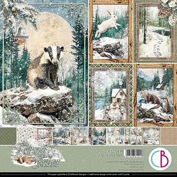 Набор бумаги 30х30 см "Forest Tales", 12 листов (Ciao Bella) Набор бумаги 30х30 см "Forest Tales", 12 листов (Ciao Bella)