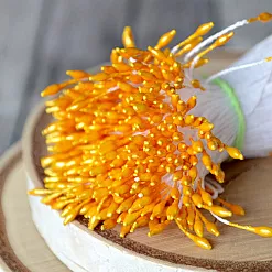 Набор тычинок "Жемчужные. Облепиховые" тонкие, 400 шт