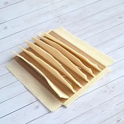 Переплет на 7 разворотов, цвет крафт, длина 15 см, шаг 1 см