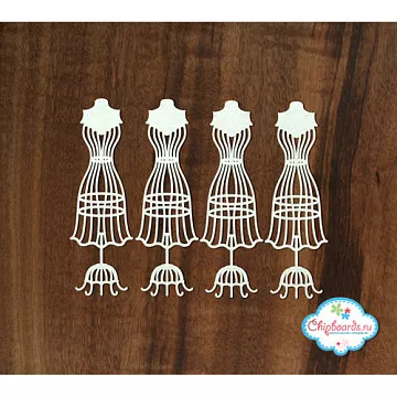 Набор украшений из чипборда "Резные манекены" (Chipboards)