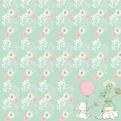 Бумага 19,5х20 см "Самая лучшая Я. Букетик на зеленом" (SpringScrap)