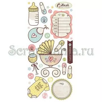 Набор наклеек "Малыши" (Basic Grey)