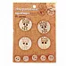 Набор деревянных пуговиц "Хэнд мейд" (АртУзор) Набор деревянных пуговиц "Хэнд мейд" (АртУзор)