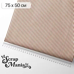 Отрез ткани 75х50 см "Свадебное торжество. Коричневая полоска" (ScrapMania) Отрез ткани 75х50 см "Свадебное торжество. Коричневая полоска" (ScrapMania)