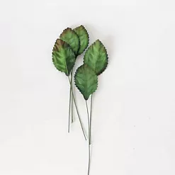 Набор листьев розы на стебельке "Маленькие. Зеленые темные", 20 шт (Craft)