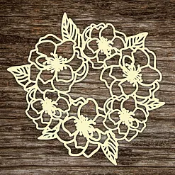 Украшение из чипборда "Рамка с цветами 4" (Белкин дом)