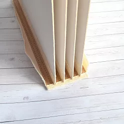 Переплет на 5 разворотов, с листами 20х20, цвет крафт, шаг 1 см