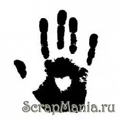 Штамп "Отпечаток ладони" (Скрапклуб)