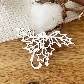 Чипборд "Новогодняя веточка", 6,4 см (LeoMammy)