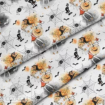 Отрез ткани 79х50 см "Девочка с тыквой" (Cotton)