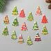Набор деревянных пуговиц "Елочка пэчворк", 15 шт (АртУзор)