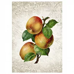 Тканевая карточка мини "Фруктовый сад. Райские яблоки" (ScrapMania)
