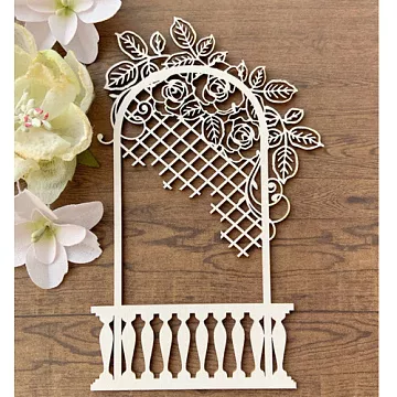 Чипборд "Балкон с розами", 12,4х8 см (LeoMammy)