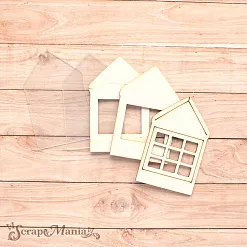 Чипборд "Имбирное Рождество. Шейкер. Дом с одним окном. Маленький" (ScrapMania)