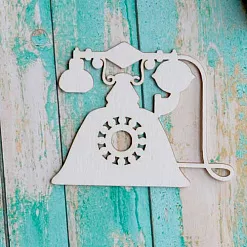 Украшение из чипборда "Телефон" (ScrapКрым)