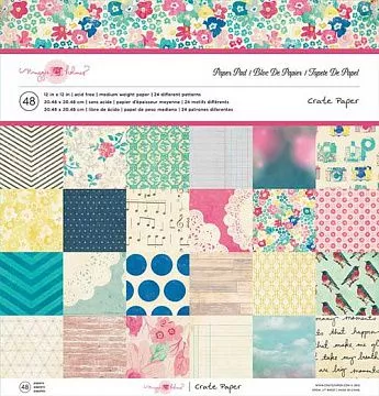 Набор бумаги 30х30 см "Кружевная роспись", 48 листов (Crate paper)