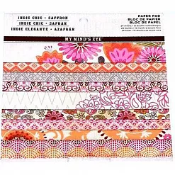Набор бумаги 15х15 см "Indie chic. Saffron", 24 листа (My Minds Eye) Набор бумаги 15х15 см "Indie chic. Saffron", 24 листа (My Minds Eye)
