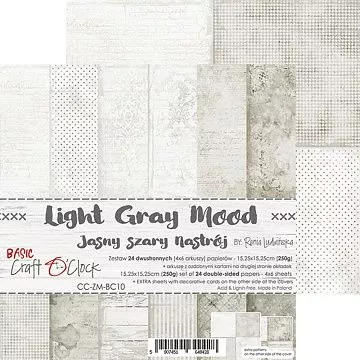Набор бумаги 15х15 см "Light Grey Mood", 24 листа (CraftO'clock) Набор бумаги 15х15 см "Light Grey Mood", 24 листа (CraftO'clock)