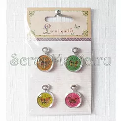 Набор украшений "Часы", зеленые (Lantiquite) Набор украшений "Часы", зеленые (Lantiquite)