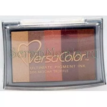 Подушечка чернильная пигментная Versacolor 5 цветов, размер 95х65мм, цвет мокко (Tsukineko)