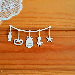 Украшение из чипборда "Гирлянда" (Просто небо)