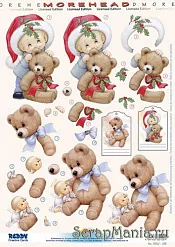 Аппликация бумажная вырубная "Плюшевые мишки" (Reddy)