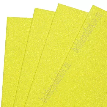 Лист фоамирана А4 с глиттером "Premium перламутр. Желтый", 2 мм